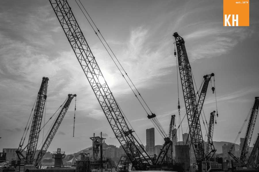 Crane in the sky